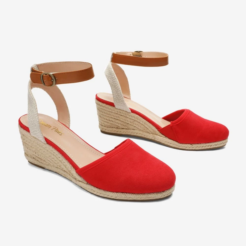 DREAM PAIRS Women's Low Wedge Espadrilles 38 DREAM PAIRS Women's Low Wedge Espadrilles