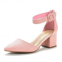 DREAM PAIRS Low Heel Chunky Pump Shoes