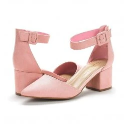 DREAM PAIRS Low Heel Chunky Pump Shoes
