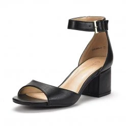 DREAM PAIRS New Arrivals Women's Low Heel Ankle Strap Chunky Sandals 66 DREAM PAIRS New Arrivals Women's Low Heel Ankle Strap Chunky Sandals