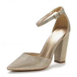 DREAM PAIRS Coco Pointed Toe Chunky High Heel Pumps Women