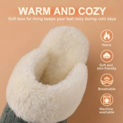 DREAM PAIRS Women's Winter Knitted House Slippers