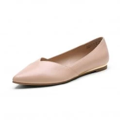 DREAM PAIRS Women's Wide Fit Pointed Toe Dressy Ballet Flats