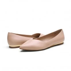 DREAM PAIRS Women's Wide Fit Pointed Toe Dressy Ballet Flats