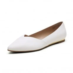 DREAM PAIRS Women's Wide Fit Pointed Toe Dressy Ballet Flats