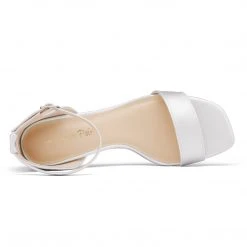 DREAM PAIRS Women's Square Toe Chunky Heel Sandals