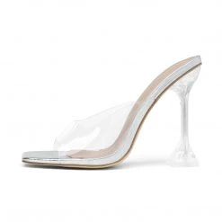 DREAM PAIRS Transparent Stiletto Heel Sandals