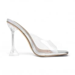 DREAM PAIRS Transparent Stiletto Heel Sandals