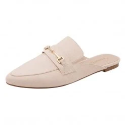 Dream Pairs Women's Buckle Pointed Toe Flat Mules