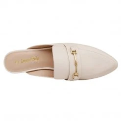 Dream Pairs Women's Buckle Pointed Toe Flat Mules