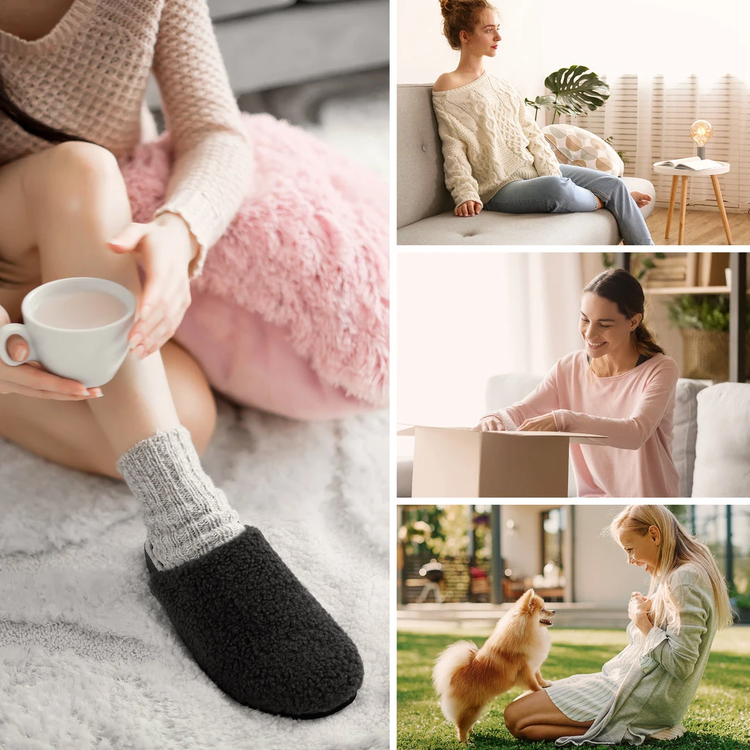 DREAM PAIRS Women's Indoor & Outdoor Cork Fuzzy Slippers 7 DREAM PAIRS Women's Indoor & Outdoor Cork Fuzzy Slippers