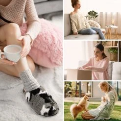 DREAM PAIRS Women's Indoor & Outdoor Cork Fuzzy Slippers 55 DREAM PAIRS Women's Indoor & Outdoor Cork Fuzzy Slippers