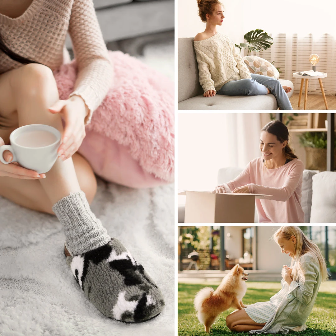 DREAM PAIRS Women's Indoor & Outdoor Cork Fuzzy Slippers 14 DREAM PAIRS Women's Indoor & Outdoor Cork Fuzzy Slippers