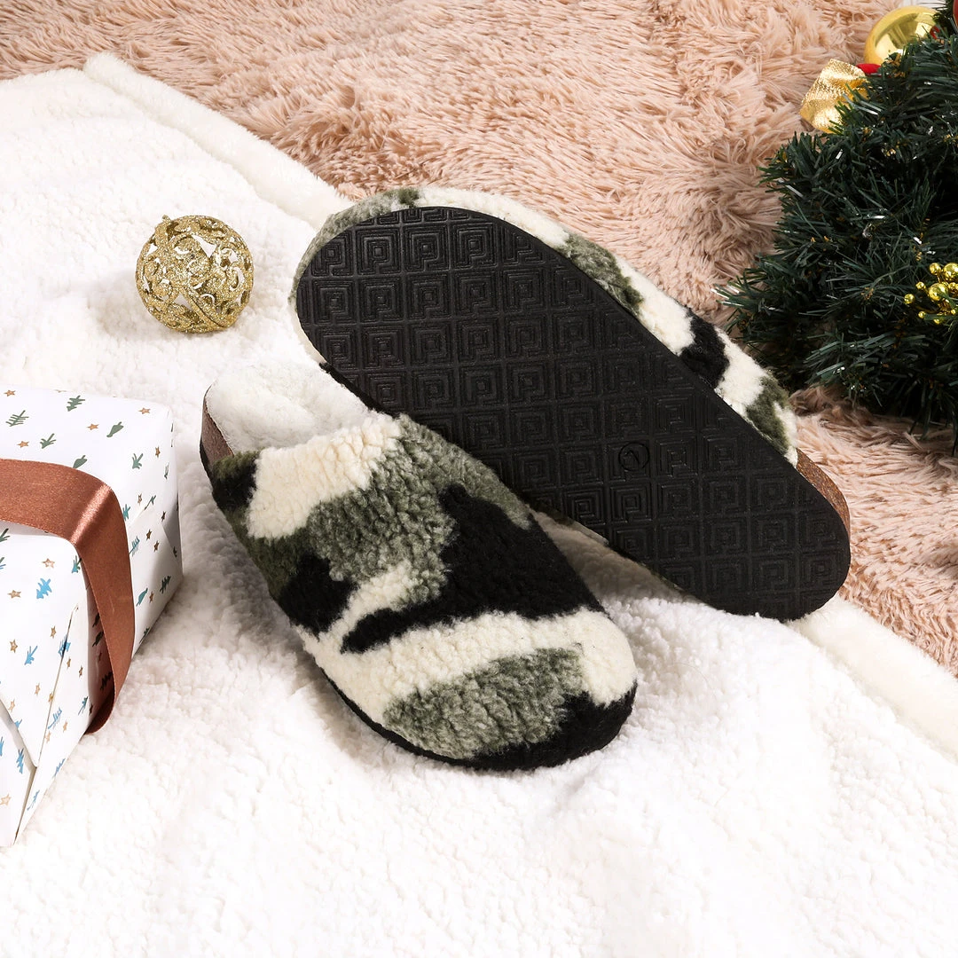 DREAM PAIRS Women's Indoor & Outdoor Cork Fuzzy Slippers 25 DREAM PAIRS Women's Indoor & Outdoor Cork Fuzzy Slippers