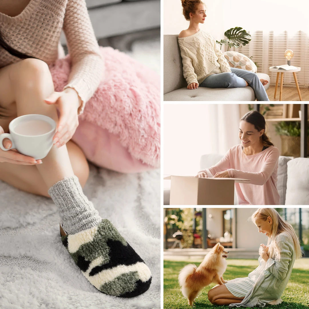 DREAM PAIRS Women's Indoor & Outdoor Cork Fuzzy Slippers 28 DREAM PAIRS Women's Indoor & Outdoor Cork Fuzzy Slippers