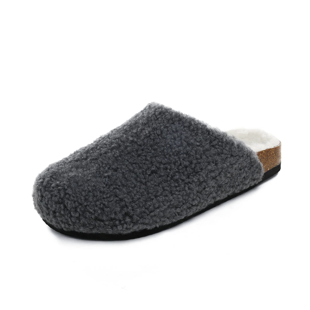 DREAM PAIRS Women's Indoor & Outdoor Cork Fuzzy Slippers 37 DREAM PAIRS Women's Indoor & Outdoor Cork Fuzzy Slippers