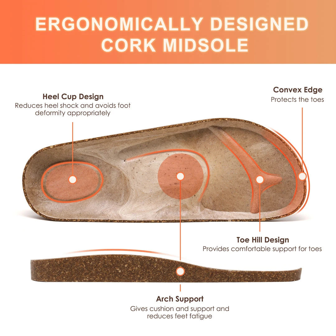 DREAM PAIRS Women's Indoor & Outdoor Cork Fuzzy Slippers 38 DREAM PAIRS Women's Indoor & Outdoor Cork Fuzzy Slippers