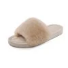 DREAM PAIRS Women's Fluffy Open Toe Slippers