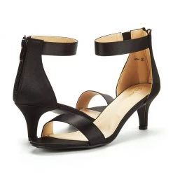 DREAM PAIRS New Arrivals Women's Open Toe And Pump Kitten Heel Sandals
