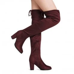 Dream Pairs Thigh High Block Mid Heel Over The Knee Boots Women
