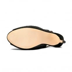 DREAM PAIRS Women's High Heels Peep Toe Rhinestone Pumps