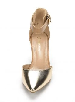 DREAM PAIRS Women's Ankle Strap Low Heel Dress Pumps