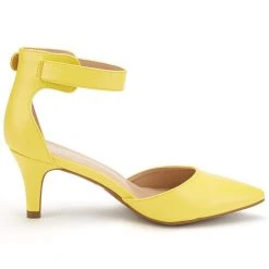 DREAM PAIRS Women's Closed Toe Ankle Strap Heels