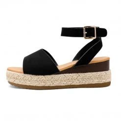 DREAM PAIRS Women's Open Toe Espadrille Wedge Sandals