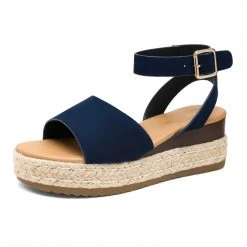 DREAM PAIRS Women's Open Toe Espadrille Wedge Sandals
