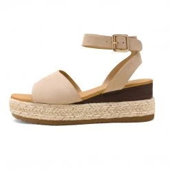 DREAM PAIRS Women's Open Toe Espadrille Wedge Sandals