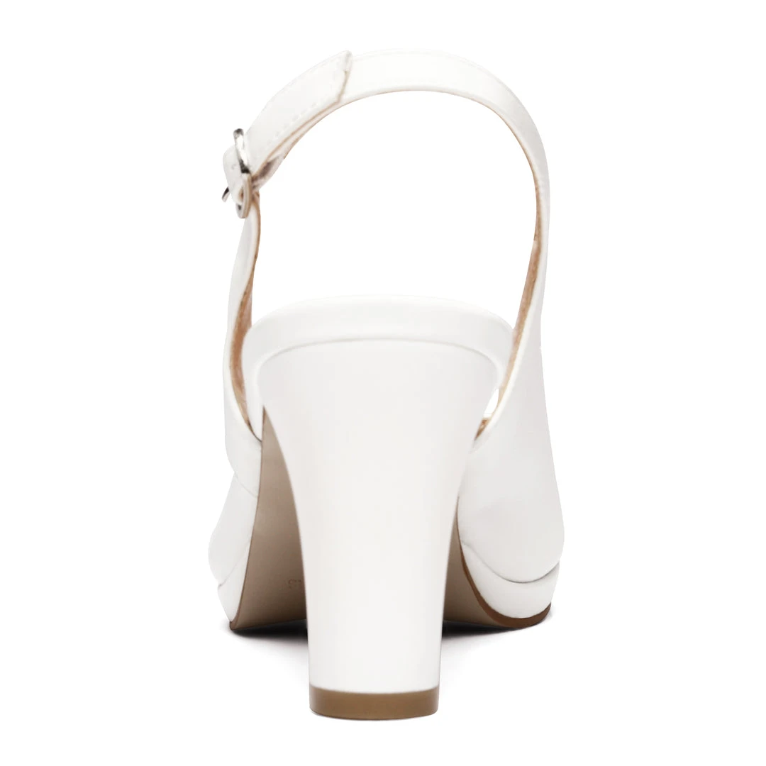 DREAM PAIRS Women's Chunky Heel Peep Toe Slingback Pumps 7 DREAM PAIRS Women's Chunky Heel Peep Toe Slingback Pumps