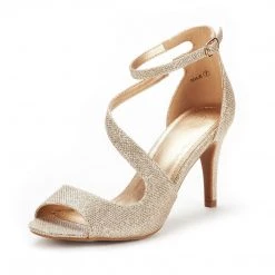 DREAM PAIRS Women's Open Toe Pump Stylish Heel Sandals