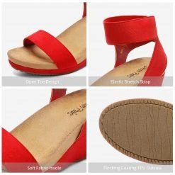 DREAM PAIRS Women's Ankle Strap Platform Wedge Sandals