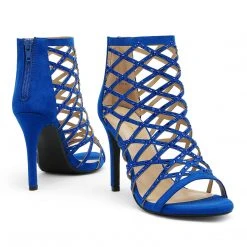 DREAM PAIRS New Arrivals Strappy Stiletto Rhinestone Sandals
