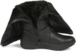 DREAM PAIRS Women's Winter Fully Fur Lined Zipper Closure Snow Knee High Boots