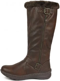 DREAM PAIRS Women's Winter Fully Fur Lined Zipper Closure Snow Knee High Boots