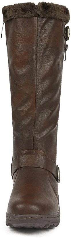 DREAM PAIRS Women's Winter Fully Fur Lined Zipper Closure Snow Knee High Boots