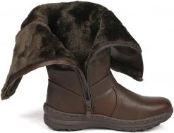 DREAM PAIRS Women's Winter Fully Fur Lined Zipper Closure Snow Knee High Boots