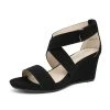 DREAM PAIRS Women's Elastic Ankle Strap Wedge Sandals