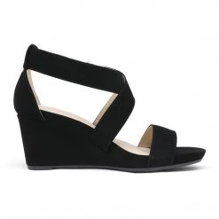 DREAM PAIRS Women's Elastic Ankle Strap Wedge Sandals