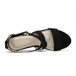 DREAM PAIRS Women's Elastic Ankle Strap Wedge Sandals