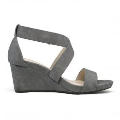 DREAM PAIRS Women's Elastic Ankle Strap Wedge Sandals