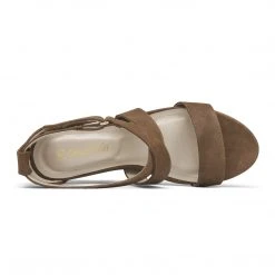 DREAM PAIRS Women's Elastic Ankle Strap Wedge Sandals