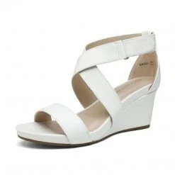 DREAM PAIRS Women's Elastic Ankle Strap Wedge Sandals