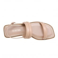 DREAM PAIRS Women's Adjustable Buckle Quilted Flat Sandals