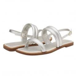 DREAM PAIRS Women's Adjustable Buckle Quilted Flat Sandals