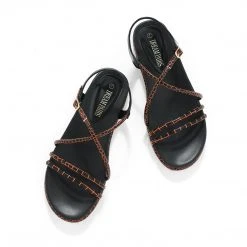 DREAM PAIRS Women's Round Toe Dressy Flat Sandals