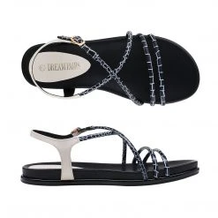 DREAM PAIRS Women's Round Toe Dressy Flat Sandals