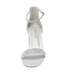 DREAM PAIRS New Arrivals Women's Chunky Pump Rhinestone Sandals