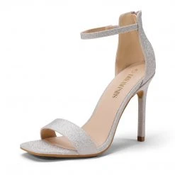 DREAM PAIRS Women's Ankle Strap Square Toe Stiletto Heels